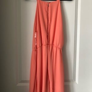 Lulu coral swing dress